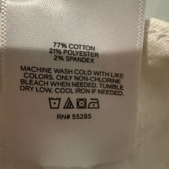 EXPRESS Slim Super High Rise Denim Perfect Size 8R  White Straight Leg Jeans - Picture 13 of 17